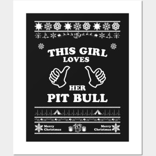 Merry Christmas PIT BULL Posters and Art